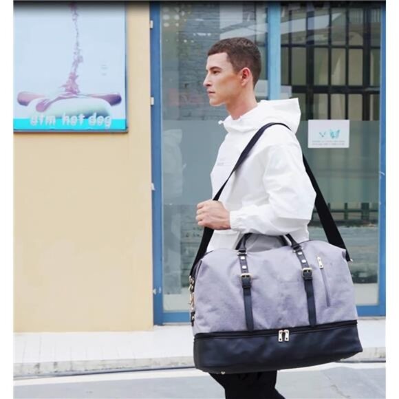 Weekender Overnight Bag Oversized Travel Duffel for Men and Women Carry On Tote - Picture 5 of 7